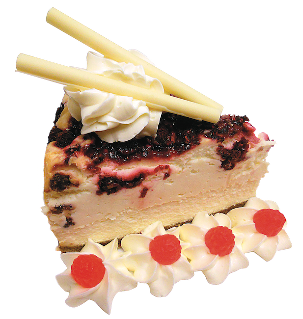 MARKET MADE WHITE CHOCOLATE RASPBERRY CHEESECAKE SLICE