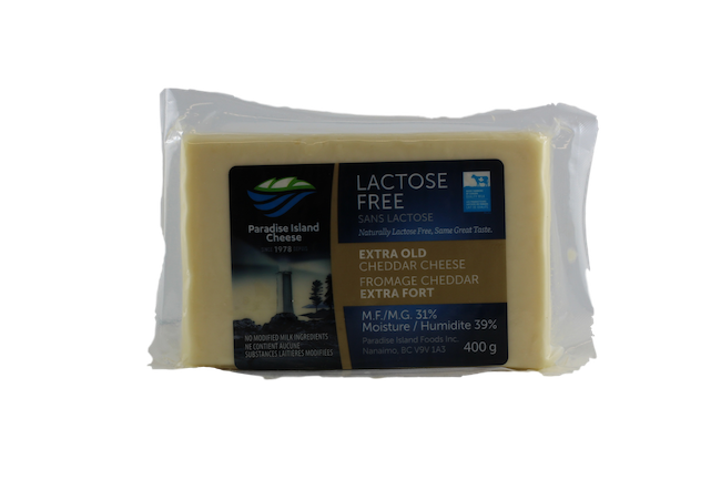 PARADISE ISLAND LACTOSE FREE EXTRA OLD CHEDDAR CHEESE