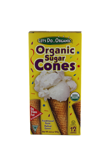 LET'S DO... ORGANIC SUGAR CONES 12PK