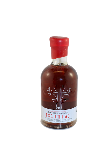 ESCUMINAC GREAT HARVEST 200mL ORGANIC MAPLE SYRUP