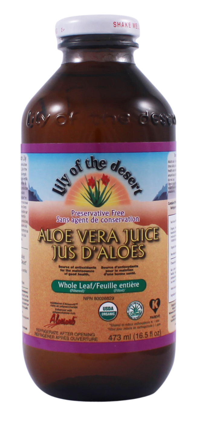 LILY OF THE DESERT ORGANIC ALOE VERA JUICE WHOLE LEAF
