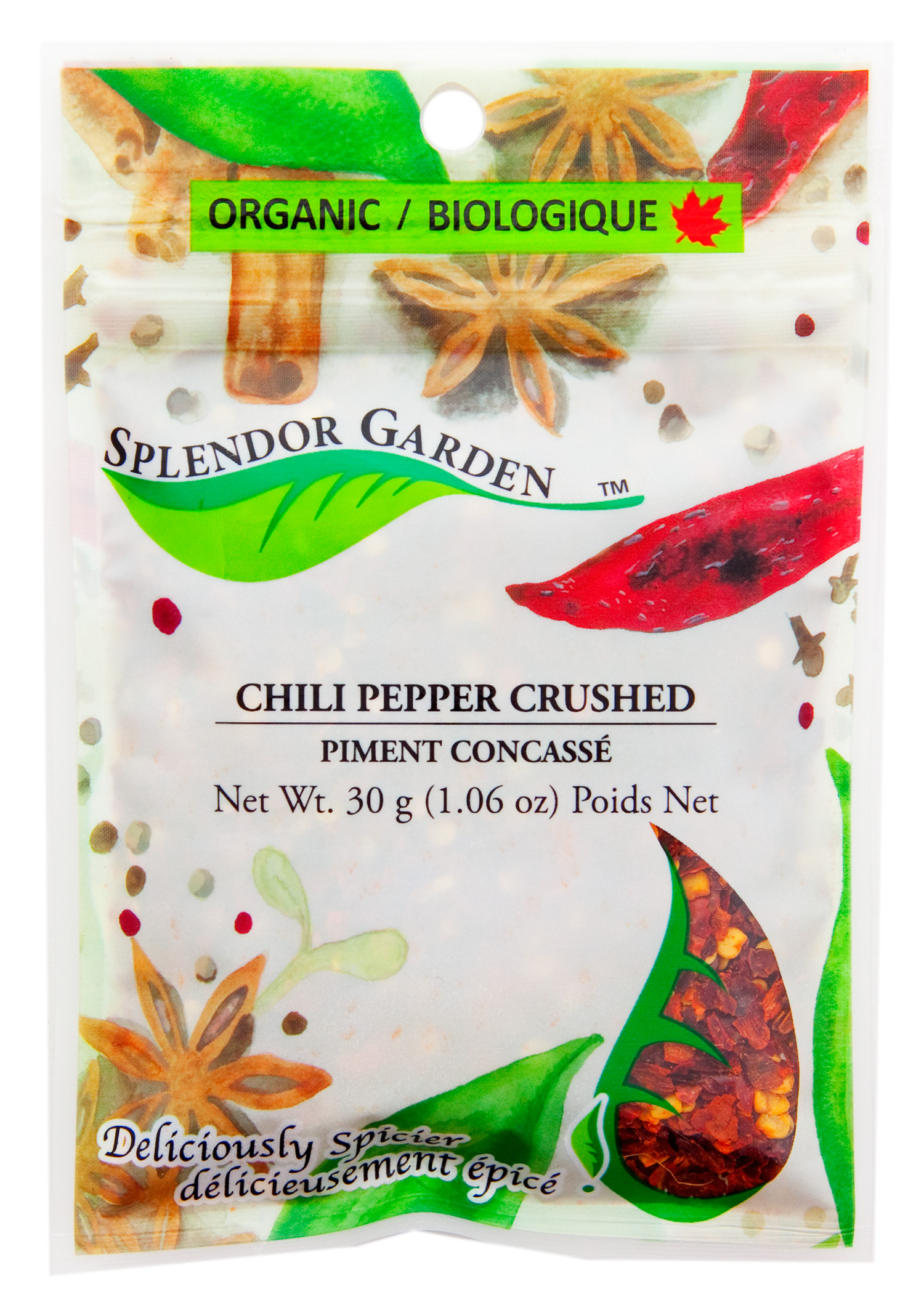 SPLENDOR GARDEN ORGANIC CHILI PEPPER CRUSHED