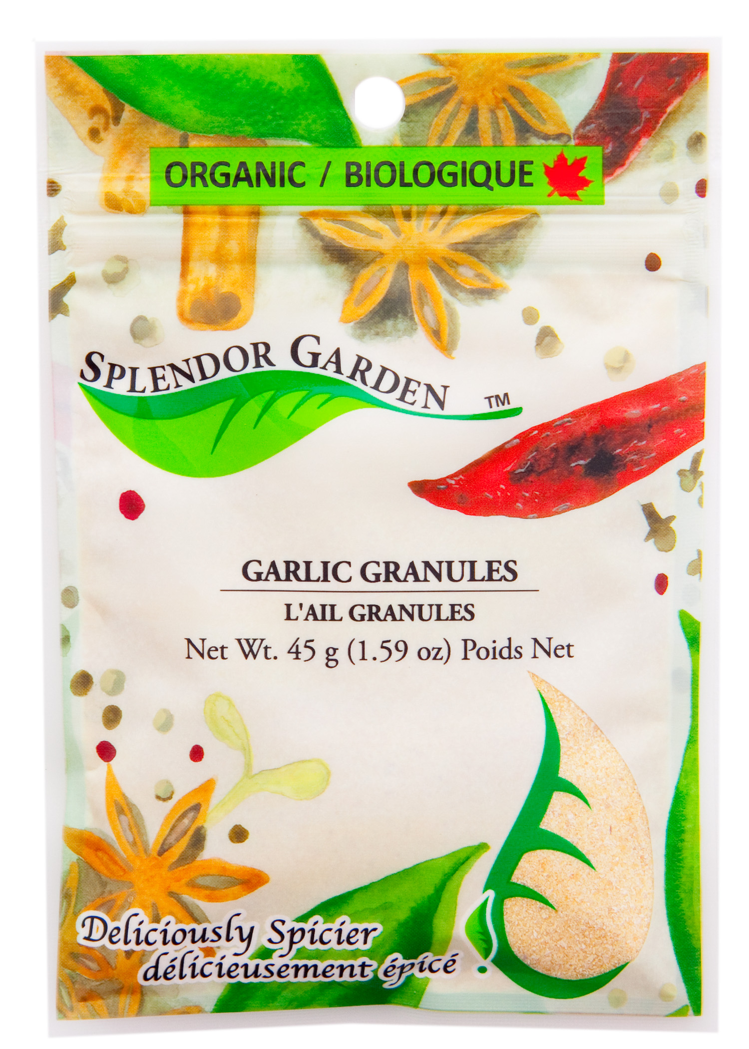 SPLENDOR GARDEN ORGANIC GARLIC GRANULES