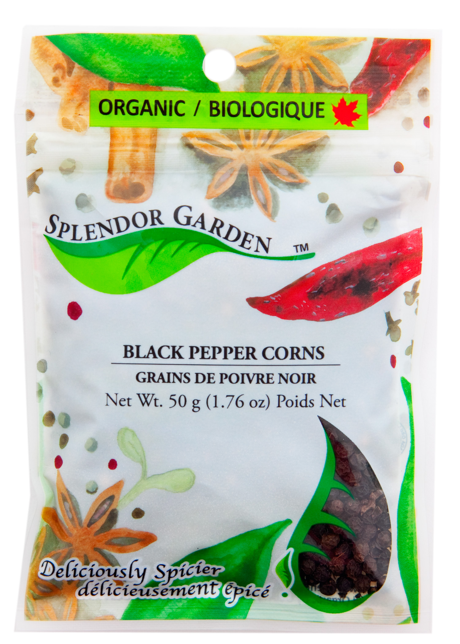SPLENDOR GARDEN ORGANIC BLACK PEPPER CORNS