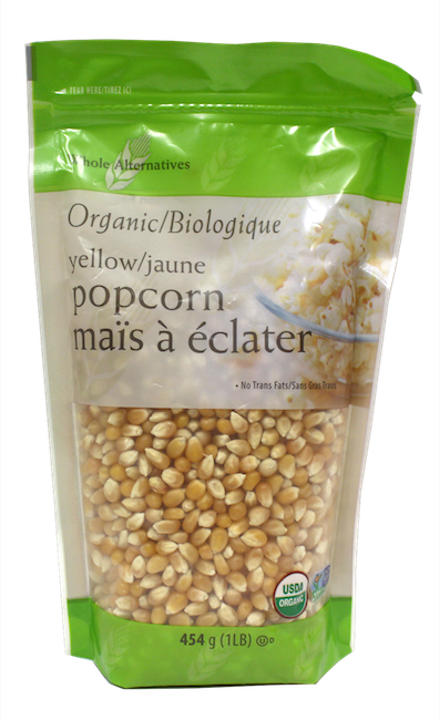 WHOLE ALTERNATIVES ORGANIC YELLOW POPCORN