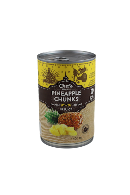 CHAS ORGANIC PINEAPPLE CHUNKS IN JUICE