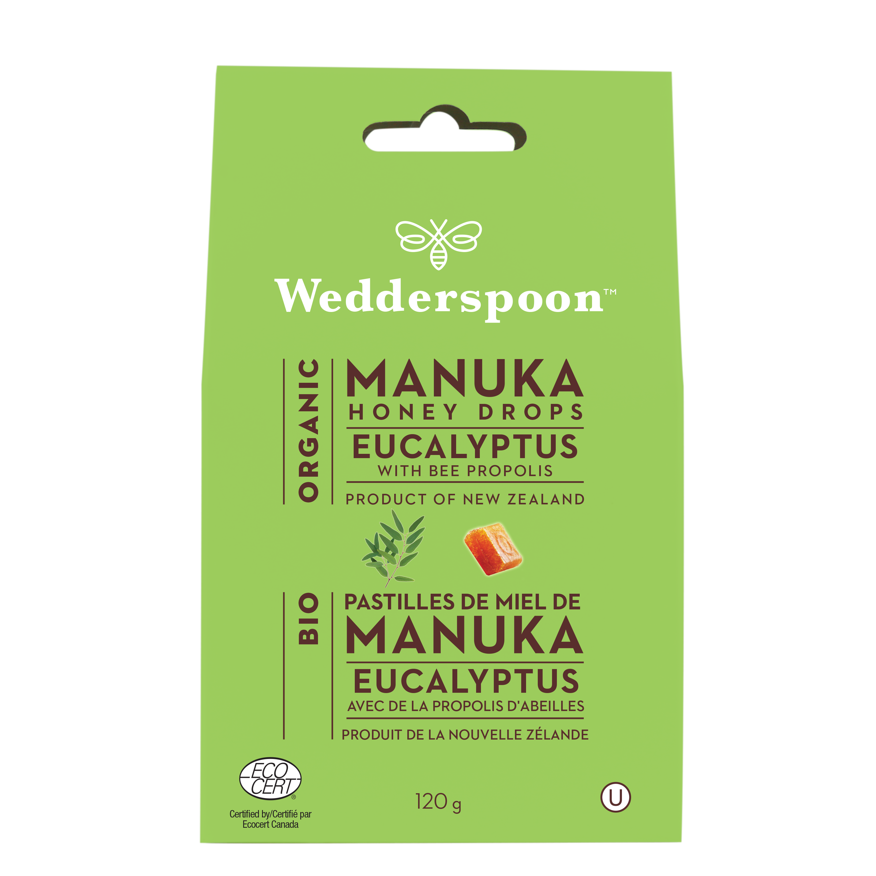 WEDDERSPOON ORGANIC MANUKA HONEY EUCALYPTUS DROPS
