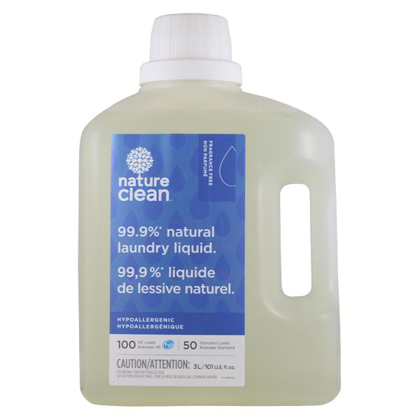 NATURE CLEAN FRAGRANCE FREE 99.9% NATURAL LAUNDRY LIQUID