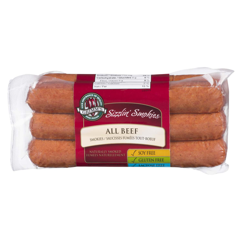 GRIMM'S SIZZLIN' SMOKIES ALL BEEF