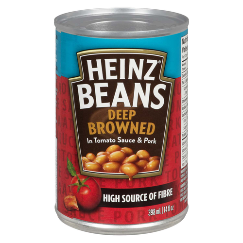 HEINZ BEANS DEEP BROWNED IN TOMATO SAUCE & PORK