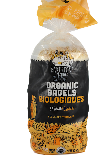 BAKESTONE BROTHERS ORGANIC BAGELS SESAME
