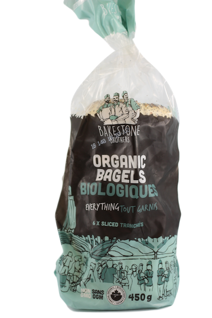 BAKESTONE BROTHERS ORGANIC BAGELS EVERYTHING