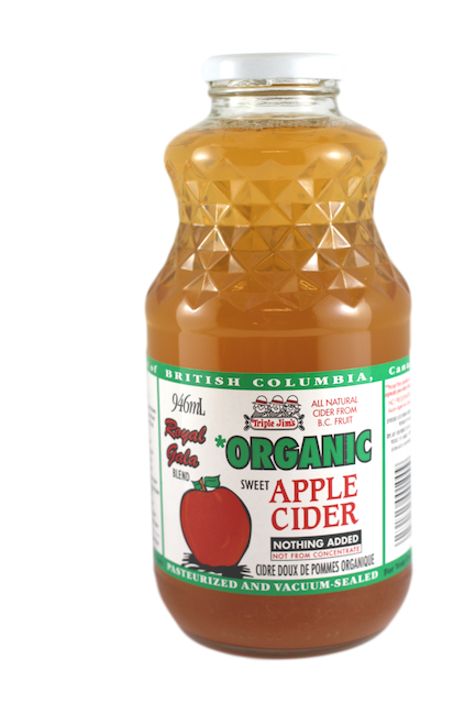 TRIPLE JIMS ORGANIC SWEET APPLE CIDER
