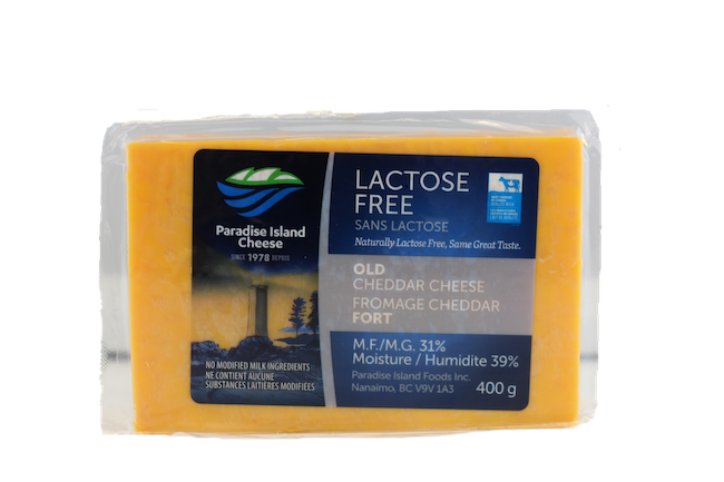 PARADISE ISLAND LACTOSE FREE OLD CHEDDAR CHEESE