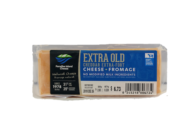 PARADISE ISLAND EXTRA OLD ORANGE CHEDDAR CHEESE