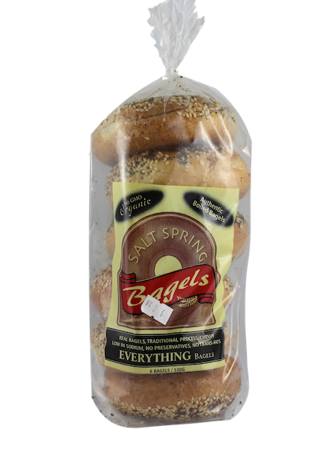 SALT SPRING ORGANIC BAGELS EVERYTHING