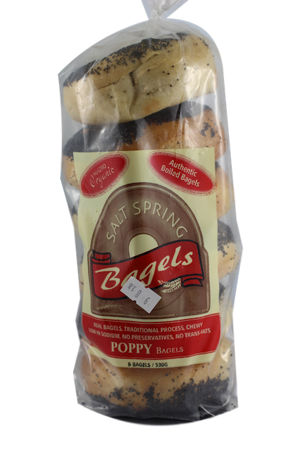 SALT SPRING ORGANIC BAGELS POPPY