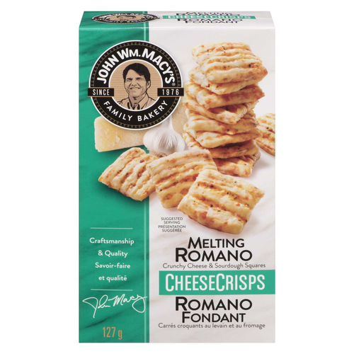 JOHN WM MACYS CHEESE CRISPS MELTING ROMANO