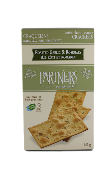 PARTNERS WISECRACKERS ROASTED GARLIC W/ ROSEMARY