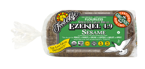 FOOD FOR LIFE ORGANIC SPROUTED GRAIN SESAME EZEKIEL BREAD