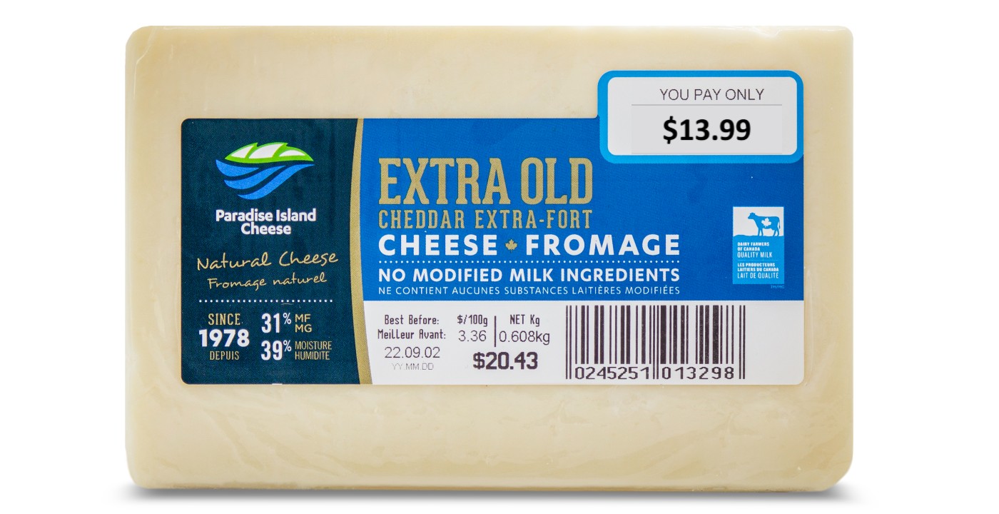 PARADISE ISLAND EXTRA OLD WHITE CHEESE LARGE