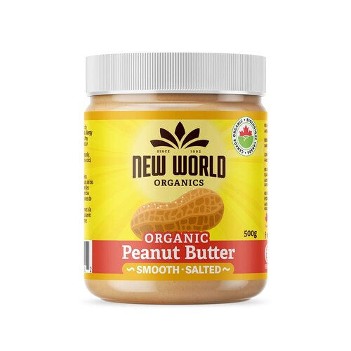 NEW WORLD ORGANIC PEANUT BUTTER SMOOTH SALTED