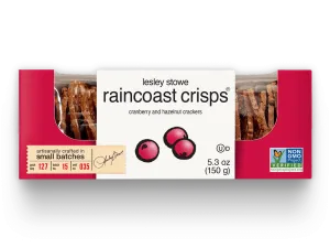 LESLEY STOWES RAINCOAST CRISPS CRANBERRY AND HAZELNUT