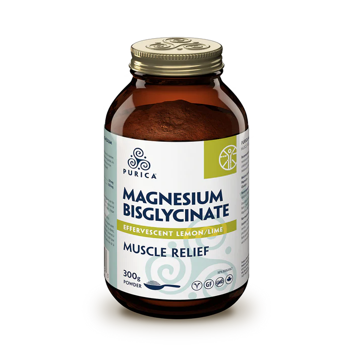 PURICA MAGNESIUM BISGLYCINATE POWDER LEMON LIME