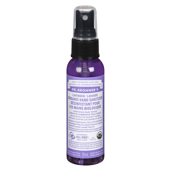 DR BRONNERS ORGANIC HAND SANITIZING SPRAY LAVENDER