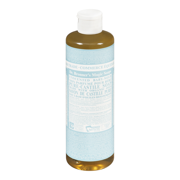 DR BRONNERS BABY UNSCENTED PURE-CASTILE SOAP