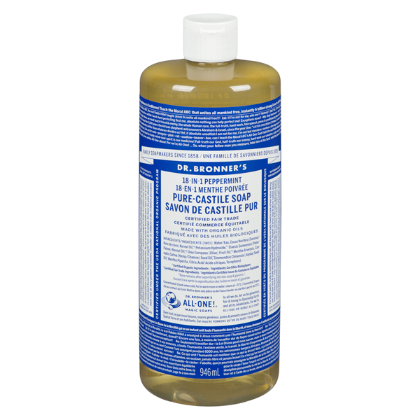DR BRONNERS PEPPERMINT PURE-CASTILE SOAP