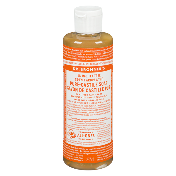 DR BRONNERS TEA TREE PURE-CASTILE SOAP