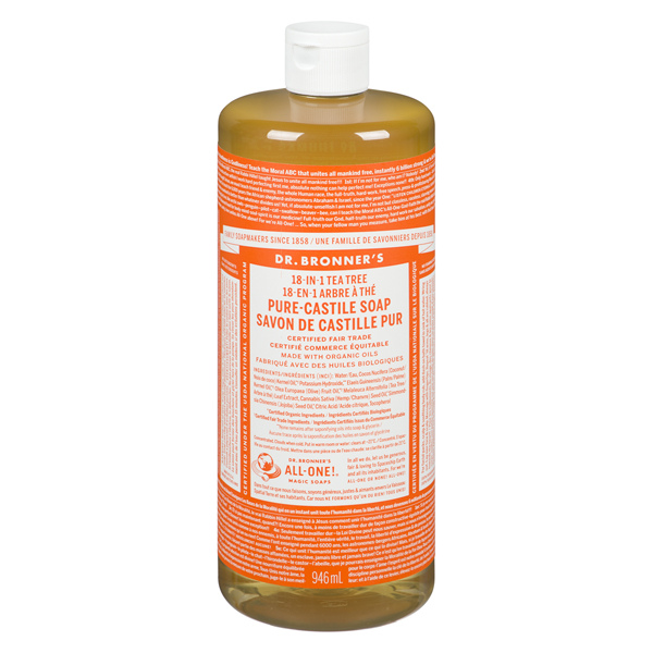 DR BRONNERS TEA TREE PURE-CASTILE SOAP