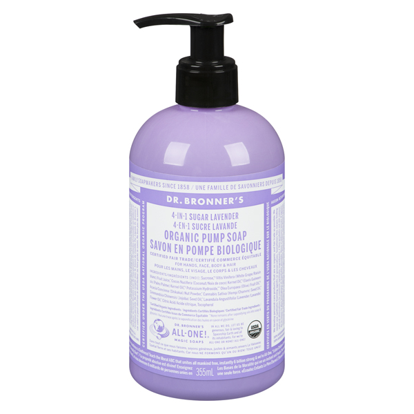 DR BRONNERS 4 IN 1 LAVENDER ORGANIC SUGAR SOAP
