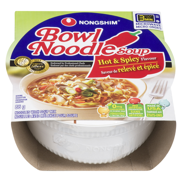 NONG SHIM NOODLE BOWL HOT/SPICY