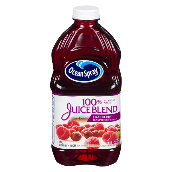 OCEAN SPRAY 100% JUICE BLEND CRANBERRY RASPBERRY