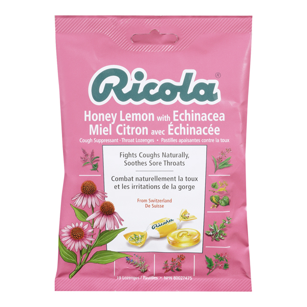 RICOLA HONEY LEMON W/ ECHINACEA LOZENGES