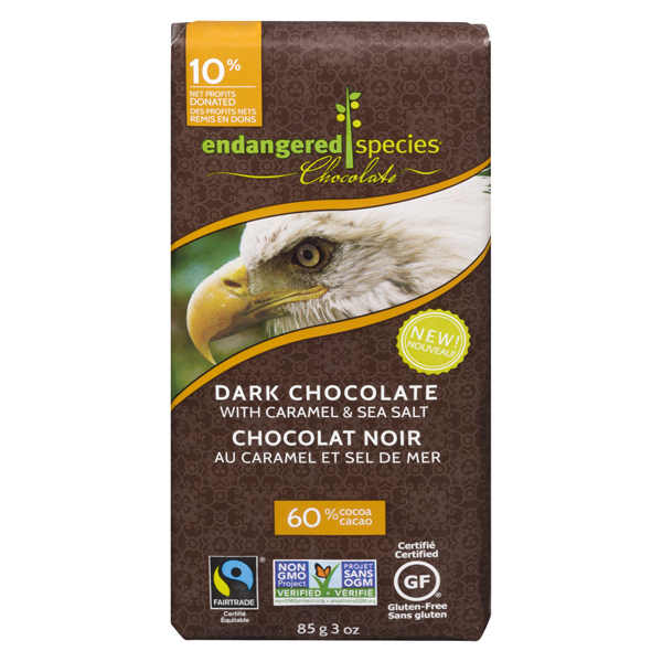 ENDANGERED SPECIES DARK CHOCOLATE W/CARAMEL & SEA SALT