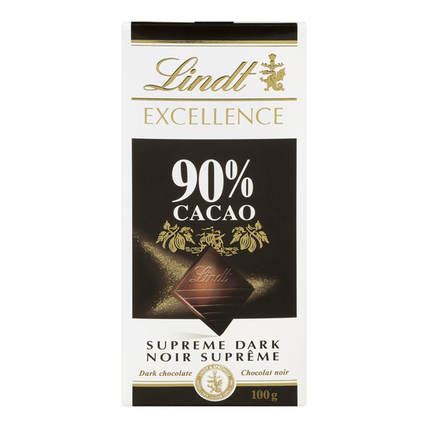 LINDT EXCELLENCE 90% CACAO DARK CHOCOLATE BAR