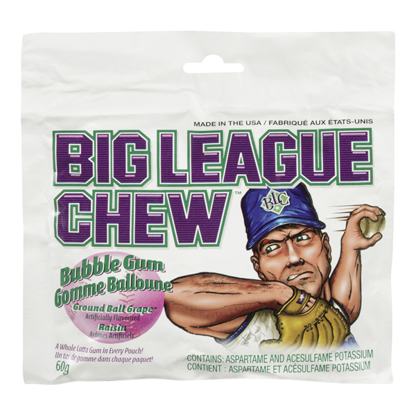 BIG LEAGUE CHEW BUBBLE GUM GRAPE
