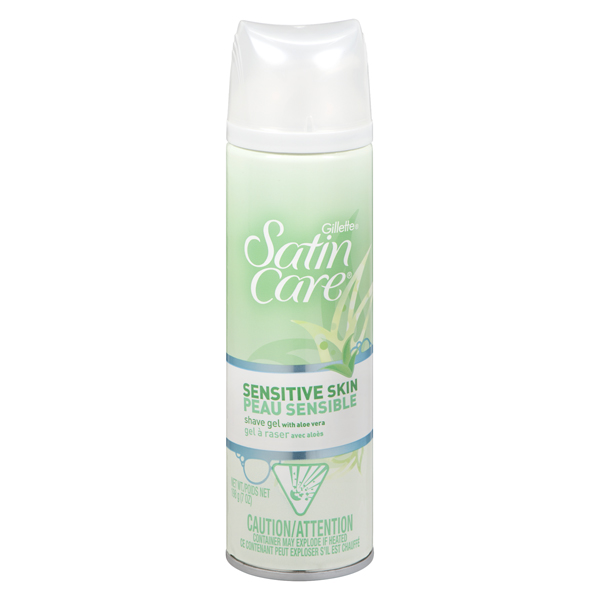 GILLETTE SATIN CARE SHAVE GEL SENSITV
