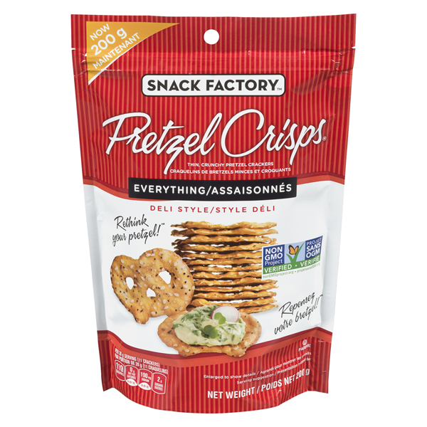 THE SNACK FACTORY PRETZEL CRISPS EVERYTHING