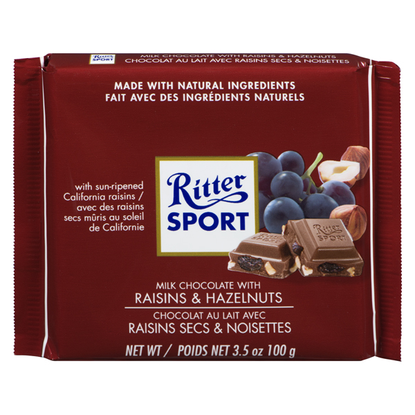 RITTER SPORT RAISIN & HAZELNUT