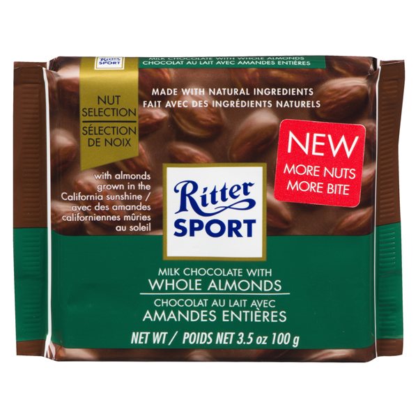 RITTER SPORT WHOLE ALMOND BAR