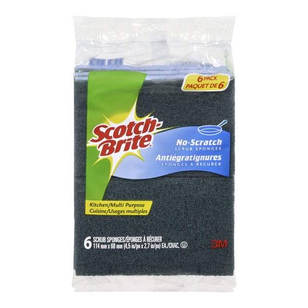 SCOTCH BRITE NO-SCRATCH SCRUB SPONGES