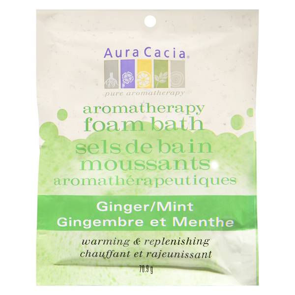 AURA CACIA AROMATHERAPY FOAM BATH GINGER MINT