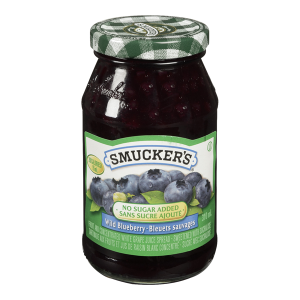 SMUCKERS NO SUGAR ADDED WILD BLUEBERRY SPREAD