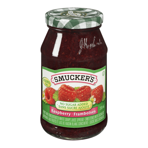 SMUCKERS NO SUGAR ADDED RASPBERRY SPREAD