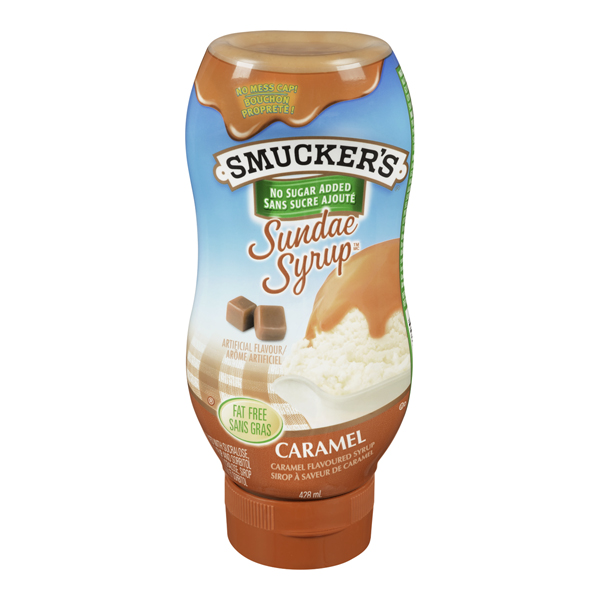 SMUCKERS NO SUAGR ADDED CARAMEL SUNDAE SYRUP