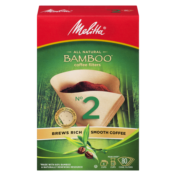 MELITTA BAMBOO COFFEE FILTERS N0 2